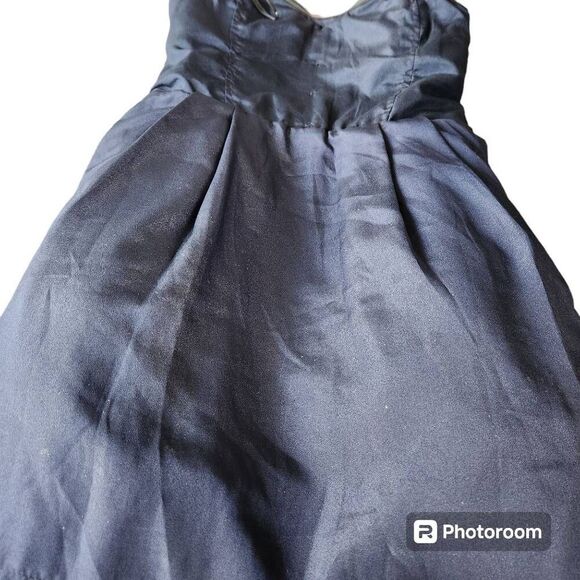 Retro Pinup Forever 21 Black & Floral Print Strapless Mini Dress with POCKETS - Picture 7 of 9